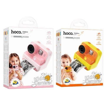 HOCO Aparat Fotograficzny Dziecięcy z Drukarką DV200 Żółty
