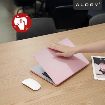 Etui do Apple MacBook Air 13 / 13.3" 2018–2021 (M1 A2337/A2179/A1932) – elastyczna, matowa obudowa ochronna, lekka i odporna – Alogy AirGuard™ Różowy
