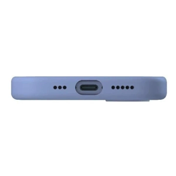 Etui UNIQ Lino Hue do iPhone 16 MagClick Niebieskie Silikonowe