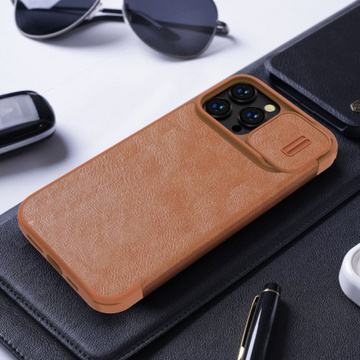 Etui skórzane Nillkin Qin Pro Leather Case do iPhone 14 Pro Max (czarne)