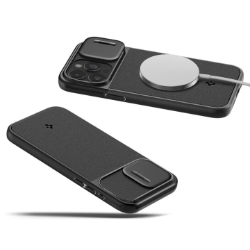 Hülle Spigen Optics Armor Mag Mag Safe für Apple iPhone 15 Pro Schwarz