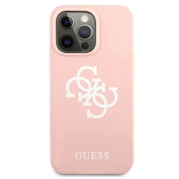 Guess GUHCP13LLS4GWPI iPhone 13 Pro / 13 6,1" różowy/pink Hartschale Silikon 4G Logo