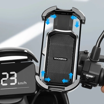 Uchwyt rowerowy Rockbros na kierownicę 4,7–6,8″ – czarny