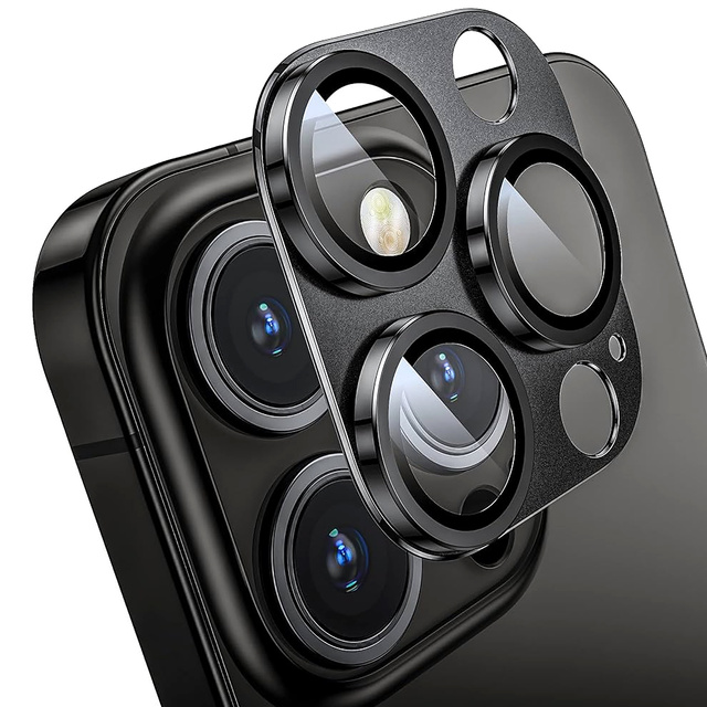 Hofi Fullcam Pro Kameraabdeckung für Apple iPhone 15 Pro / 15 Pro Max Schwarz