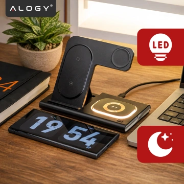 Kabelloses Ladegerät für Samsung: 3-in-1 kabellose Ladestation für Samsung Galaxy Watch 7/6/5/4/3 Pro Classic, Galaxy Buds für S24 Ultra, S23, S22, S21, S20, Note 20/10, Z Fold