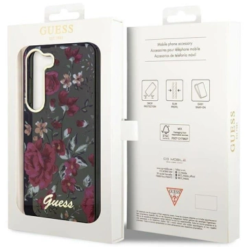 Etui Guess GUHCS23MHCFWSA do Samsung Galaxy S23+ Plus S916 zielony/kaki hardcase Flower Collection