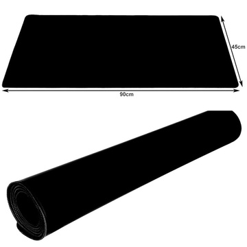 Mauspad, Tastatur, Schutzmatte auf dem Schreibtisch, groß XXL 90x45cm Schwarz