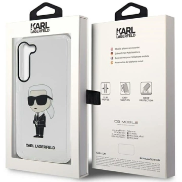 Etui ochronne na telefon Karl Lagerfeld KLHCS23MHNIKTCT do Samsung Galaxy S23+ Plus S916 transparent hardcase Ikonik Karl Lagerfeld