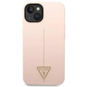 Guess GUHCP14MSLTGP Hülle für Apple iPhone 14 Plus 6.7" pink/pink Hardcase Silikon Dreieck