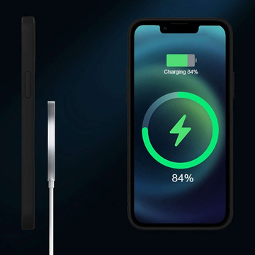 Etui do MagSafe Ultra Slim Mag Alogy do ładowarek Qi do Apple iPhone 13 Pro Czarne + Szkło