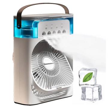 Wentylator wiatrak biurkowy 3w1 Klimator Alogy DeskBreeze™  stojący mały cyrkulator z nawilżaczem powietrza timerem i podświetleniem LED USB-C