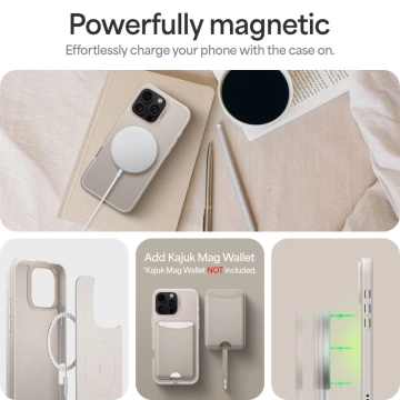 Etui Spigen do iPhone 16 Pro Max Cyrill Kajuk Classic Charm Mag Magsafe Kremowy