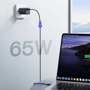 Joyroom TCG01 GaN 65W - Schnellladegerät 2× USB-C USB-A Kabel 100W