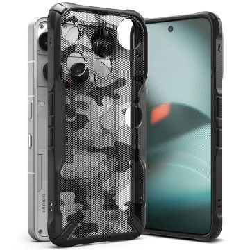 Etui Ringke Fusion X Camo Black do Nothing Phone 3, pancerne
