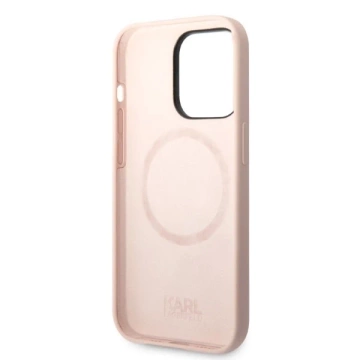 Etui Karl Lagerfeld KLHMP14XSNIKBCP do iPhone 14 Pro Max 6,7" hardcase Silicone Ikonik Magsafe różowy/pink