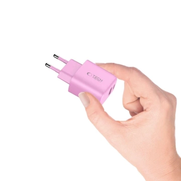 Ładowarka Sieciowa 2xUSB Tech-Protect NCA30 30W PD QC3.0 Różowa