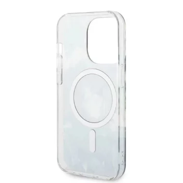 Zestaw Guess GUBPP14XHJEACSA Hülle Ladegerät iPhone 14 Pro Max 6,7" zielony/grüne Hartschale Jungle MagSafe