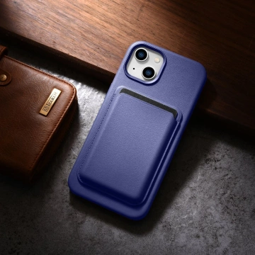 Etui na telefon iCarer Case Leather z naturalnej skóry do iPhone 14 Plus jasnofioletowy (kompatybilne z MagSafe) 