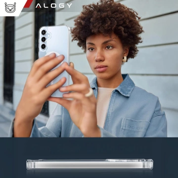 Etui do Samsung Galaxy S24 FE obudowa ochronna na telefon Alogy HybridMag™️ Case do MagSafe Przezroczyste