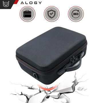Pokrowiec walizka do drona DJI Mini 4 Pro / DJI Mini 3 Pro / Mini 3 sztywny kuferek etui twarde z paskiem Hard Case Alogy Czarny