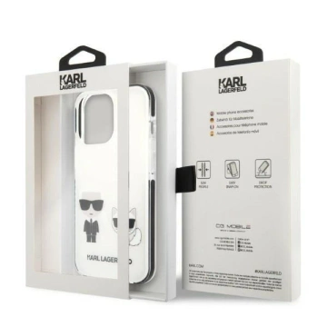 Etui ochronne na telefon Karl Lagerfeld KLHCP13LTPEKCW do Apple iPhone 13 Pro / 13 6,1" hardcase biały/white Karl&Choupette