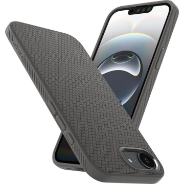 Spigen Liquid Air Hülle für iPhone 16E Marble Gray TPU mit Air Cushion