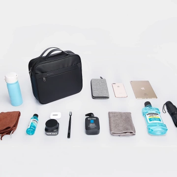 Bange wasserdichter Rucksack für 15,6-Zoll-Laptop, Stadtreisender, 45 x 30 x 16 cm, für Arbeit, Flugzeug, Herren, Damen, mit USB-Anschluss Schwarz