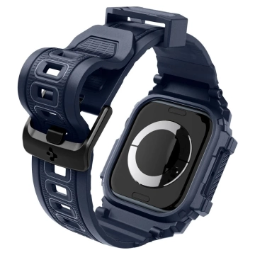 Hülle mit Armband für Apple Watch 10 (46 mm) Marineblau Spigen Rugged Armor Pro