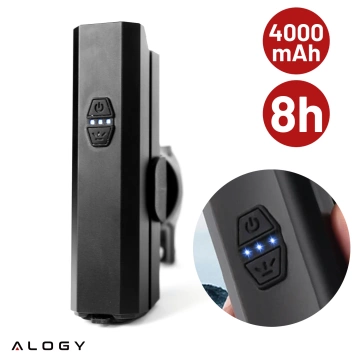 Lampka rowerowa Alogy przód LED przednia światło roweru bardzo mocna 1200lm 4000mah oświetlenie wodoodporna światełko na rower czarna