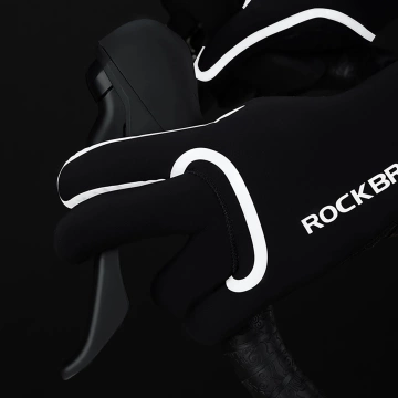 Rękawiczki rowerowe Rockbros Wodoodporne L/XL Czarne