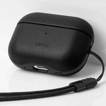 Schutzhülle für UNIQ Terrado AirPods Pro 2. Gen. Echtes Leder schwarz/dallas schwarz