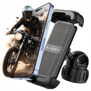 Fahrrad-Telefonhalter 4,7–6,8 Zoll für Telefon, Fahrradlenker für Fahrrad, Motorrad, verstellbar, Alogy Sport, Schwarz