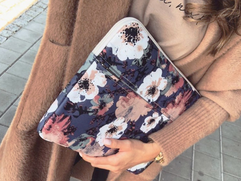 Canvaslife Sleeve 14 Laptoptasche für MacBook Air / Pro White Rose