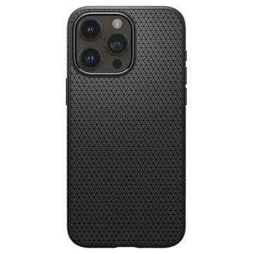 Hülle für iPhone 15 Pro Max Spigen Liquid Air Case, Gehäuse, schützende Rückseite, Mattschwarz