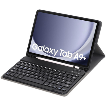 Etui z klawiaturą do Samsung Galaxy Tab A9+ Plus 2023 11" (X210/X215/X216) klawiatura Bluetooth na magnes Alogy Czarne + Szkło