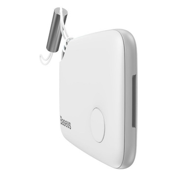 Bezprzewodowy Lokalizator GPS brelok smyczka Bluetooth Baseus T2 do kluczy psa Biały
