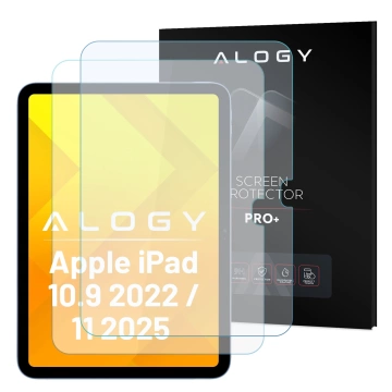 2X Szkło hartowane do Apple iPad 10gen 10.9 2022 / iPad 11gen 11 2025 Alogy Screen Protector Pro+ 9H na ekran z otworem