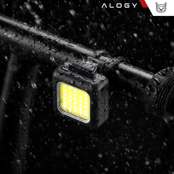 Lampka rowerowa na rower przednia tylna zestaw 2 lampek przód + tył COB USB Alogy Bike Light