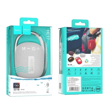 Głośnik Bluetooth HOCO HC17 5W 2h z Karabińczykiem Szary