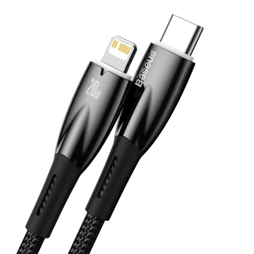 Baseus Glimmer Series kabel do szybkiego ładowania USB-C - Lightning 480Mb/s PD 20W 2m czarny