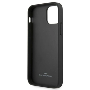 Etui BMW BMHCP12SRSPPK do iPhone 12 mini 5,4" hardcase Leather Curve Perforate czarny/black 