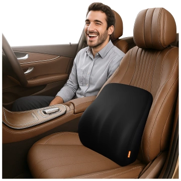 DR.MEDIC LumbarGuard™ Auto-Rückenkissen Ergonomisches Lendenkissen für Autositze für Fahrer und Beifahrer