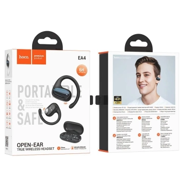 Słuchawki Hoco EA4 TWS Czarne Bluetooth 5.3 z Etui 500 mAh