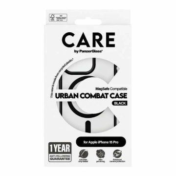 Etui do iPhone 15 Pro 6,1" CARE by PanzerGlass Urban Combat Case MagSafe Czarny/Black