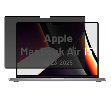 Magnetyczna folia prywatyzująca do Macbook Air 15" 2023-2025 – ochrona prywatności, łatwy montaż, pokrowiec do przechowywania, redukcja odblasków – Alogy SecureView™