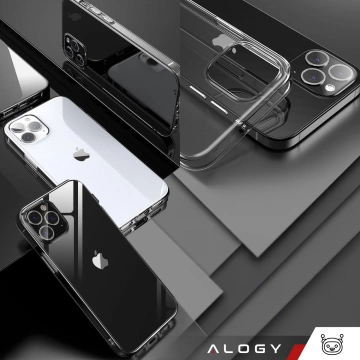 Etui pancerne obudowa Alogy Hybrid Case do Apple iPhone 13 Pro z osłoną na aparat Przezroczyste