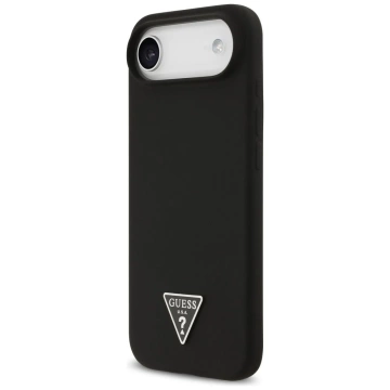 Etui Guess Silicone Triangle Logo MagSafe do iPhone 17 Air czarne
