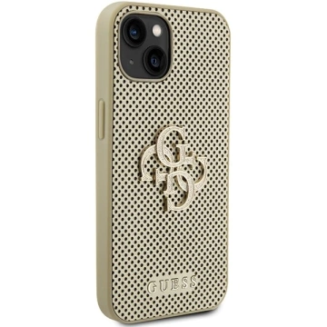 Etui Guess GUHCP15SPSP4LGD für iPhone 15 6,1" złoty/gold hardcase Perforated 4G Glitter