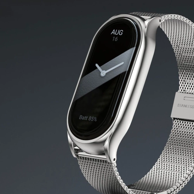 Pasek bransoleta stalowa Milaneseband do Xiaomi Smart Band 8/ 8 NFC Silver