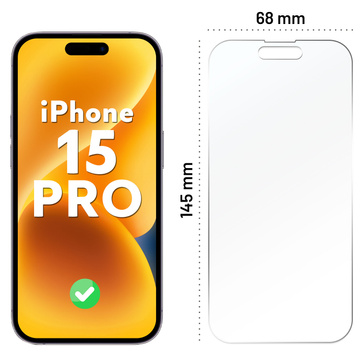 Hybridglas für Apple iPhone 15 Pro Vollbild Alogy Flexi Full Glass 9H Schutzglas Bruchsicher